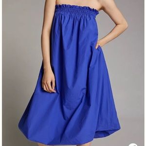 Anthropologie Maeve Blue Bettina Bubble Dress. Size Medium.